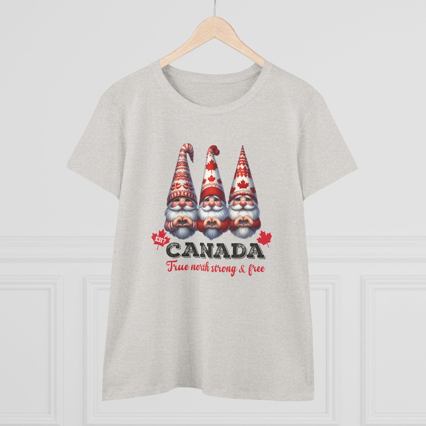 Gnome Sweet Gnome Canada Edition Cute Women's Semi Fit Tee