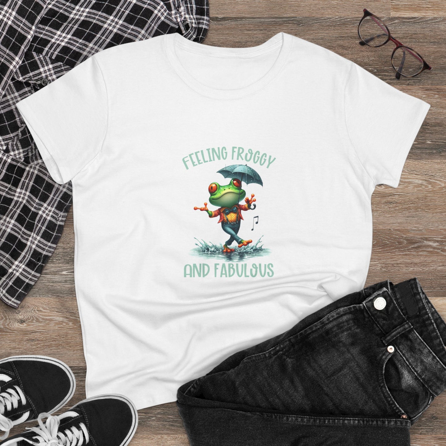 Feeling Froggy and Fabulous Tee, Women's semi fit Cotton Tee