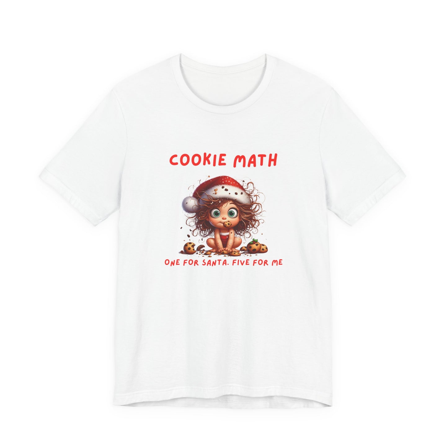 Cookie Math, One for Santa, Five for Me Funny Women’s Christmas T-Shirt