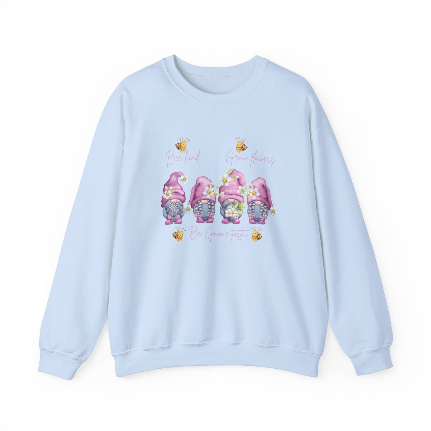 "Bee Kind, Grow Flowers, Be Gnome-tastic" Cute Garden Gnomes Sweater