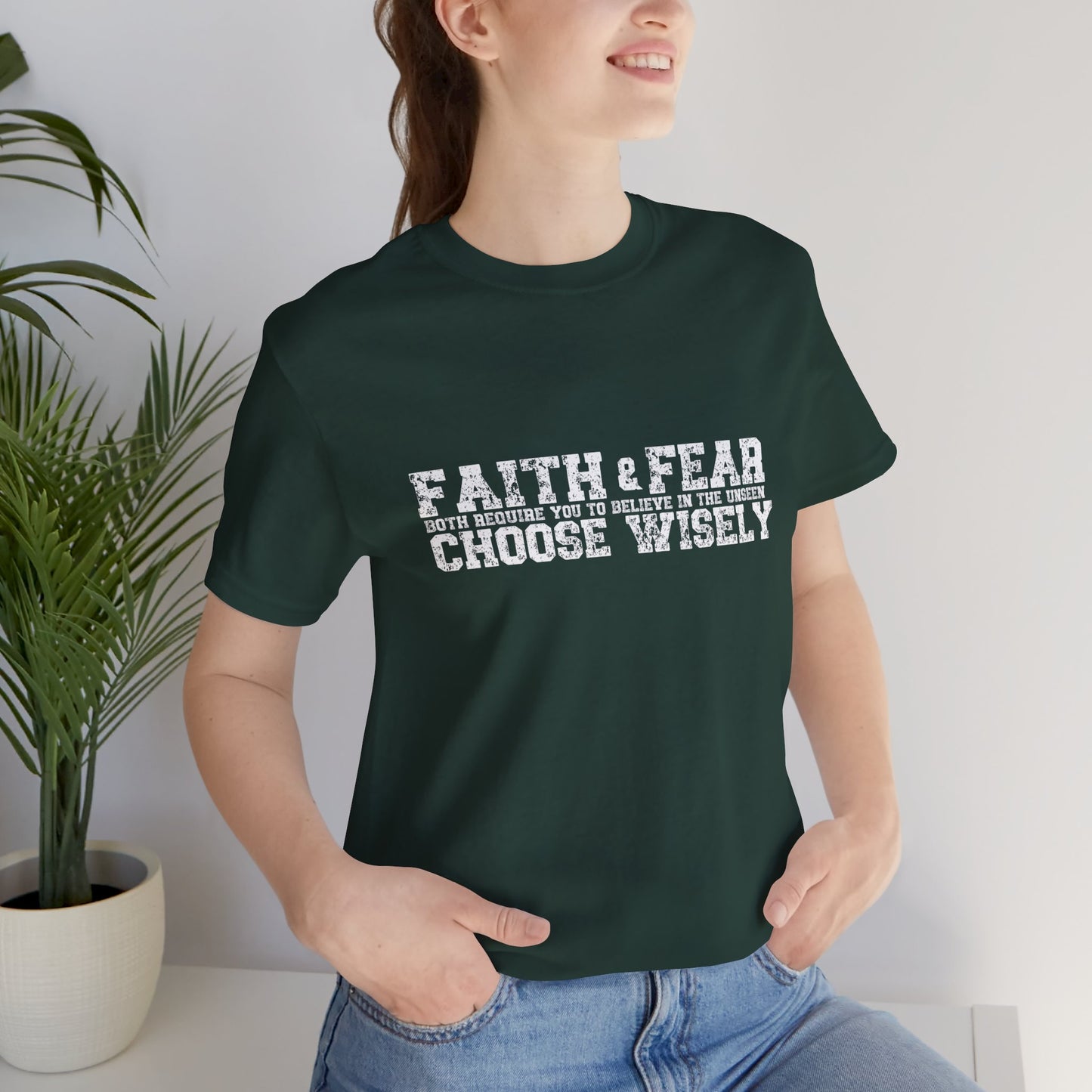 Faith and Fear choose wisely Classic fit Unisex Tee