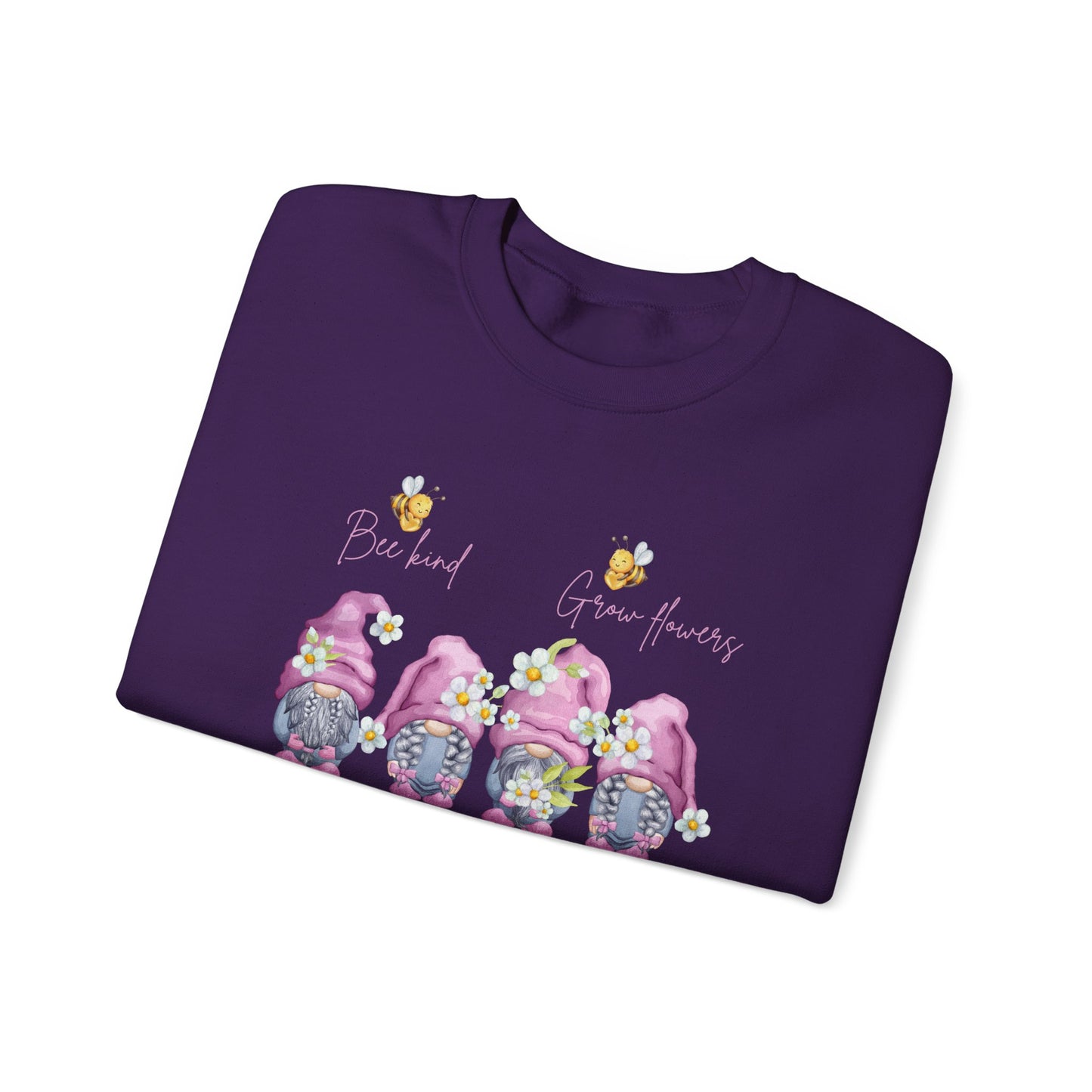 "Bee Kind, Grow Flowers, Be Gnome-tastic" Cute Garden Gnomes Sweater