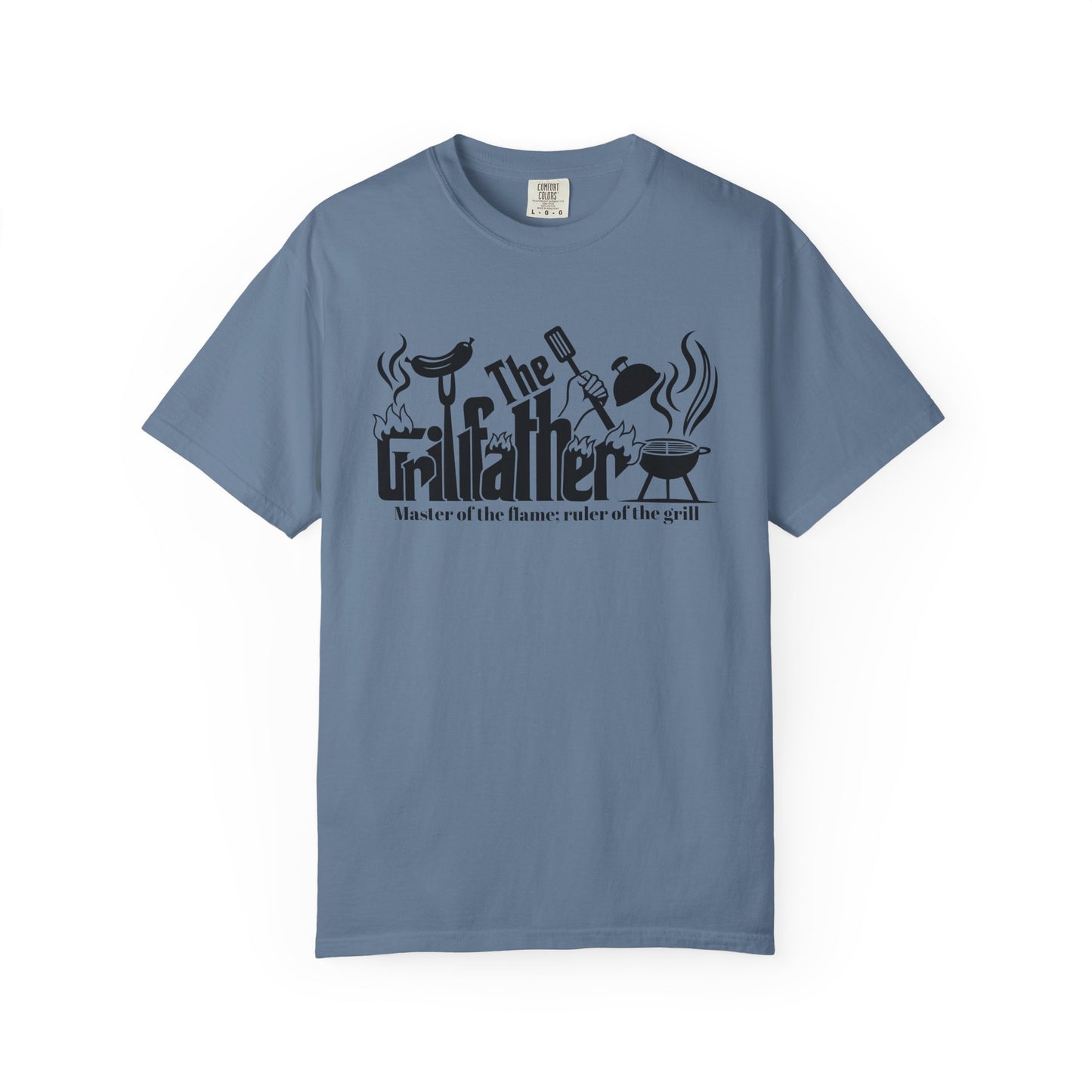 Grillfather, Master of the Flame, Ruler of the Grill BBQ Tee Dad T-shirt