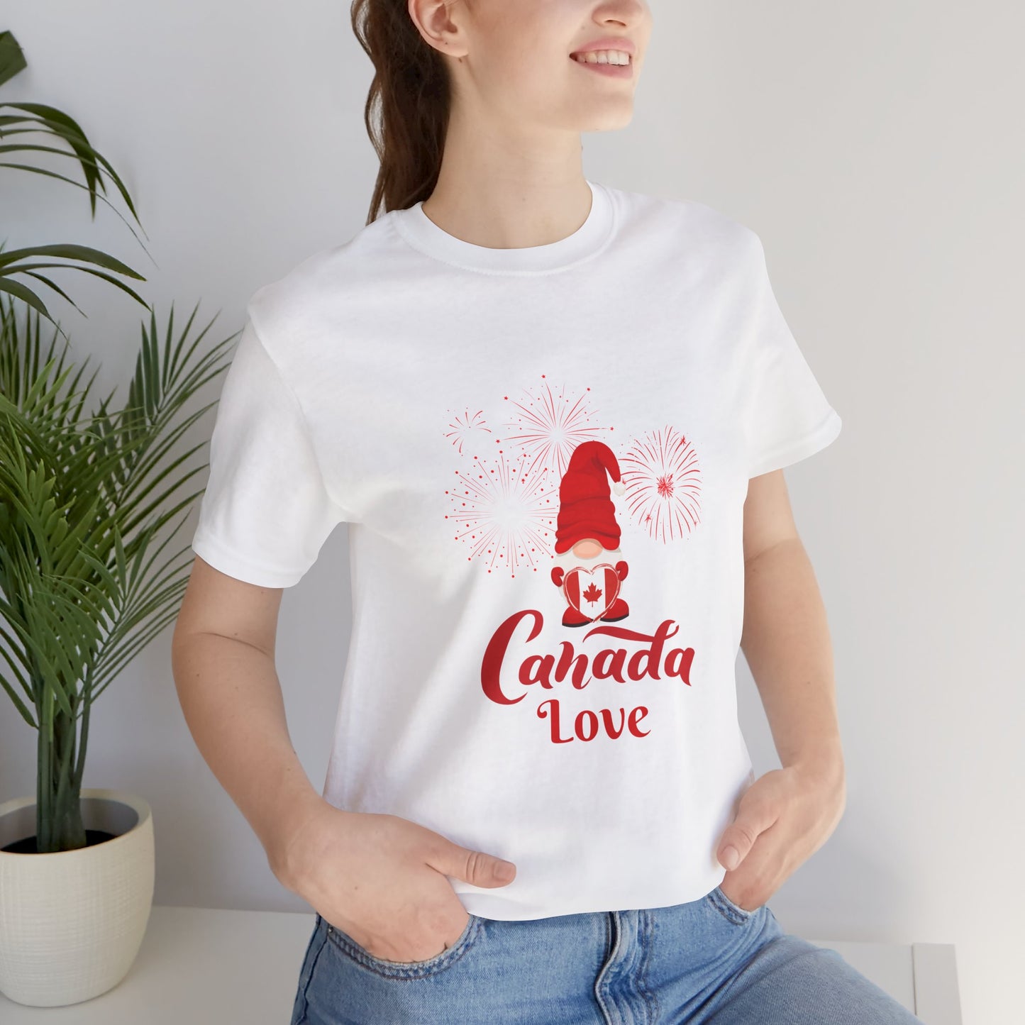 Canada Fireworks Gnome Graphic Classic fit Tee
