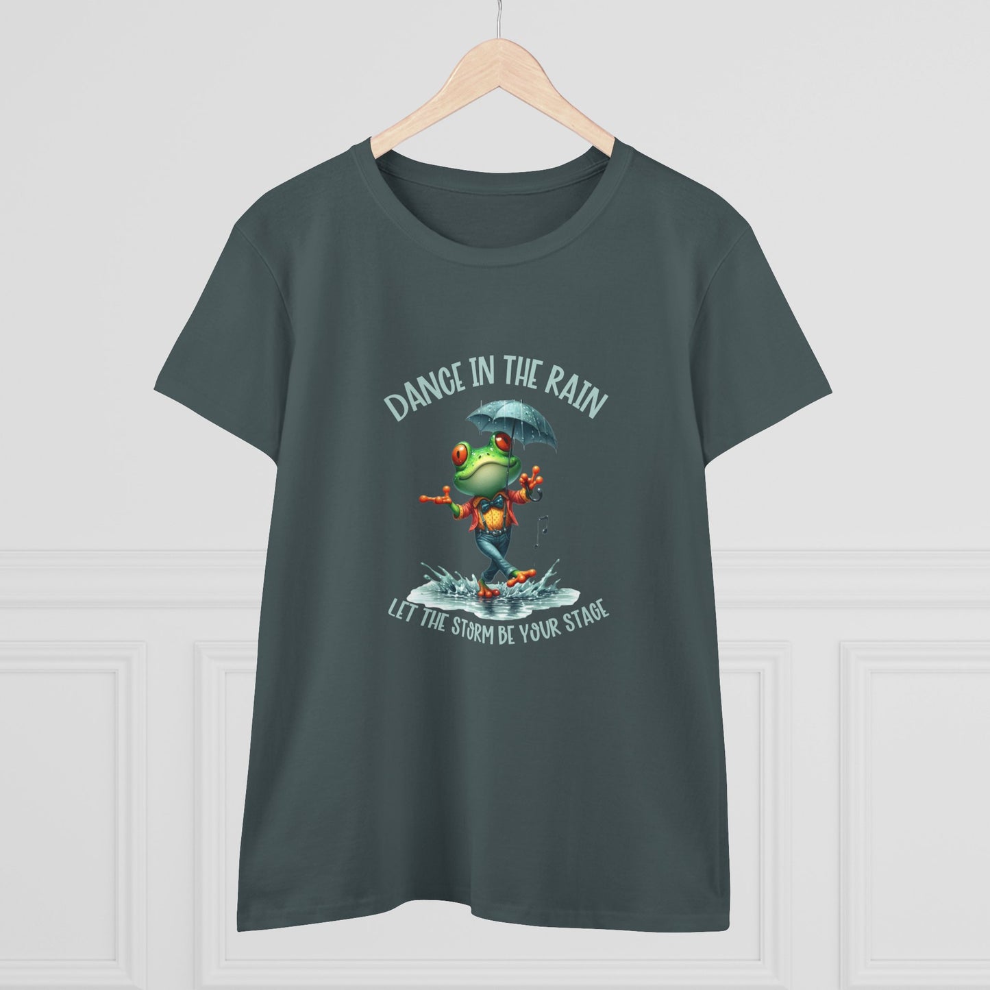 Dance in the Rain let the storm be your stage Womans semi fit Tee