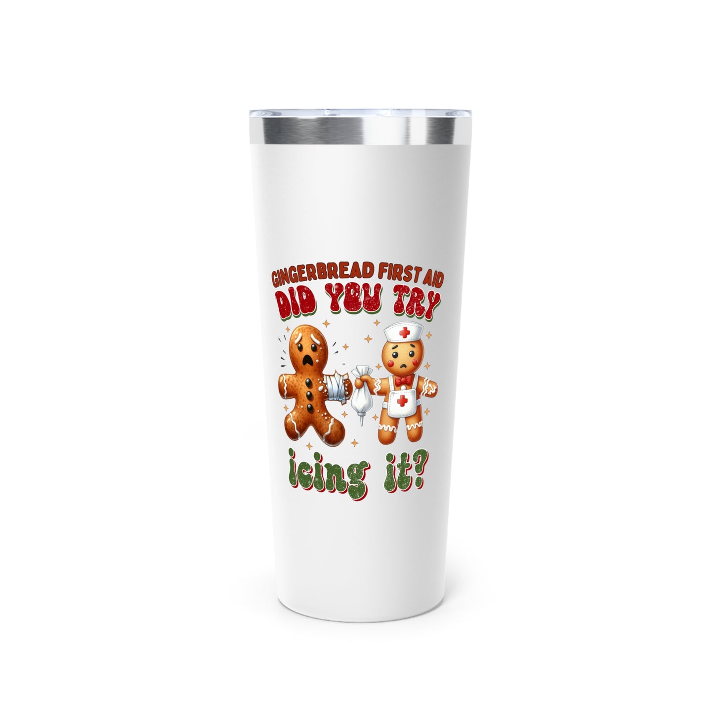Gingerbread First Aid Funny Christmas 22oz Tumbler