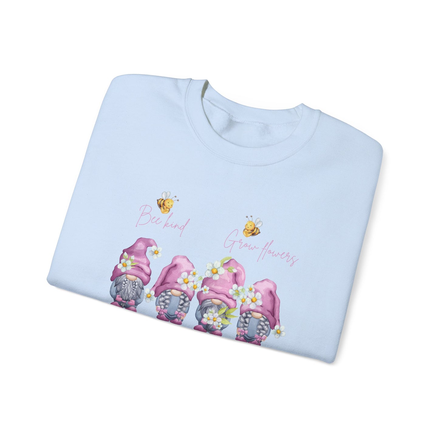 "Bee Kind, Grow Flowers, Be Gnome-tastic" Cute Garden Gnomes Sweater