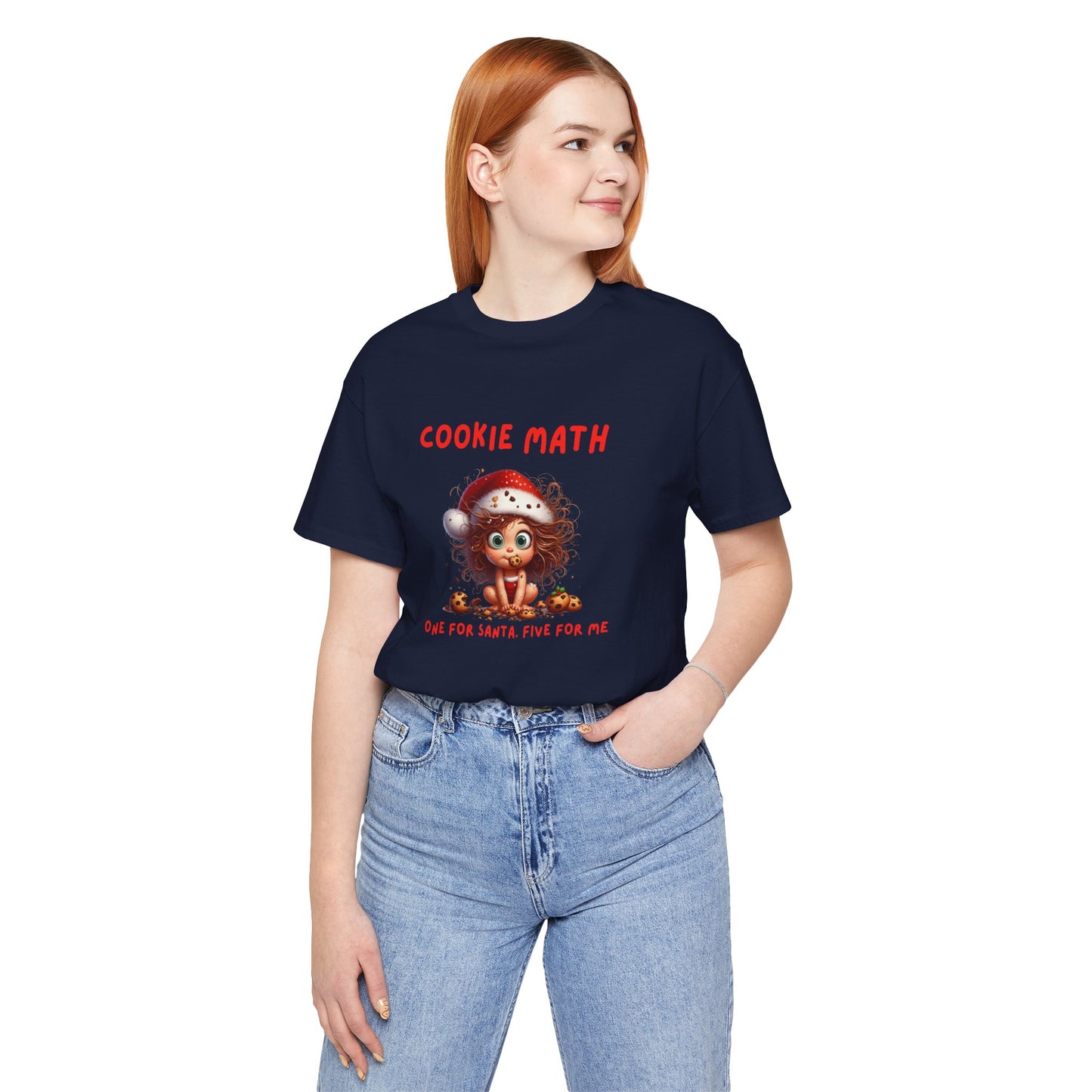 Cookie Math, One for Santa, Five for Me Funny Women’s Christmas T-Shirt