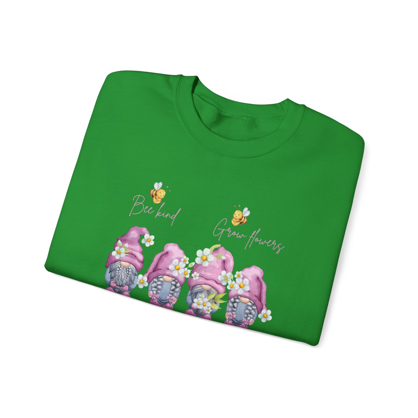 "Bee Kind, Grow Flowers, Be Gnome-tastic" Cute Garden Gnomes Sweater