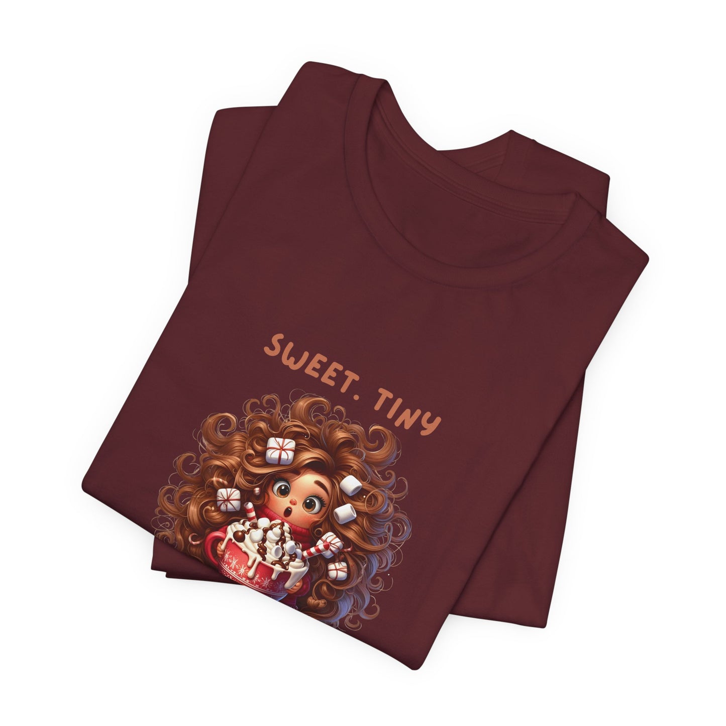 Sweet Tiny Over-Caffeinated Tee, Funny T-Shirt, Gift for Coffee Lovers, Cute Humor Top, Unisex Short Sleeve Shirt