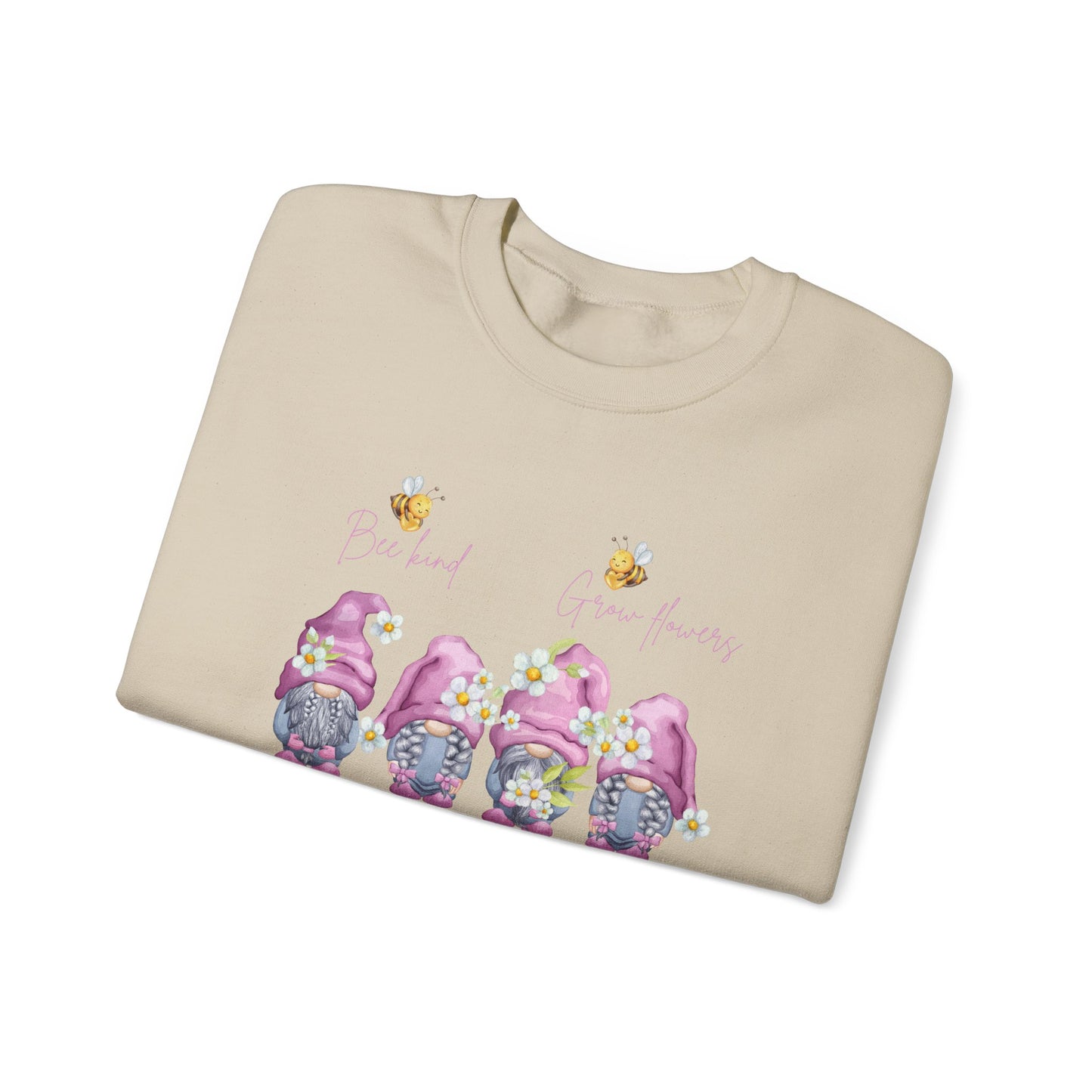 "Bee Kind, Grow Flowers, Be Gnome-tastic" Cute Garden Gnomes Sweater