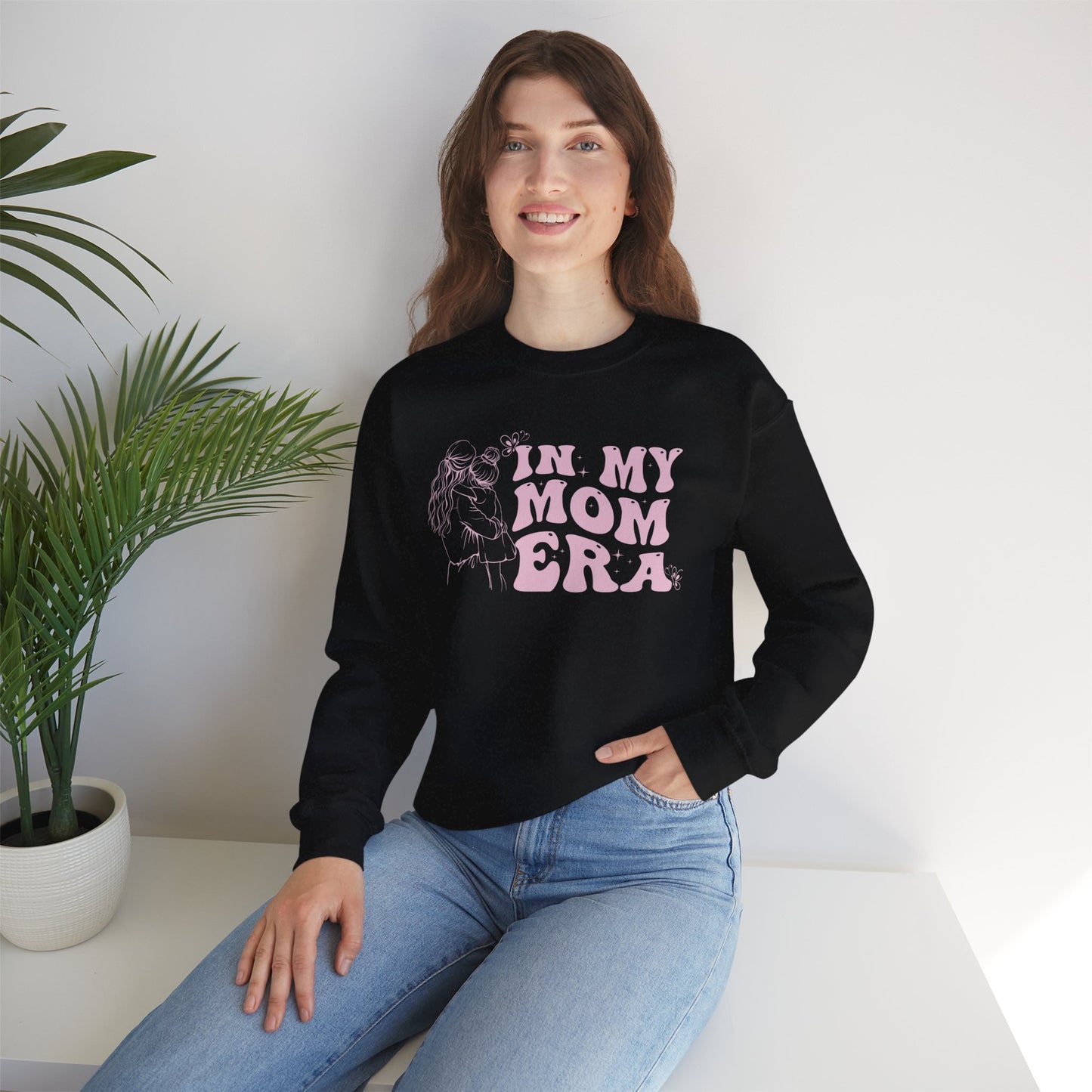 "In My Mom" Era, with Mom and Daughter silhouette Sweatshirt