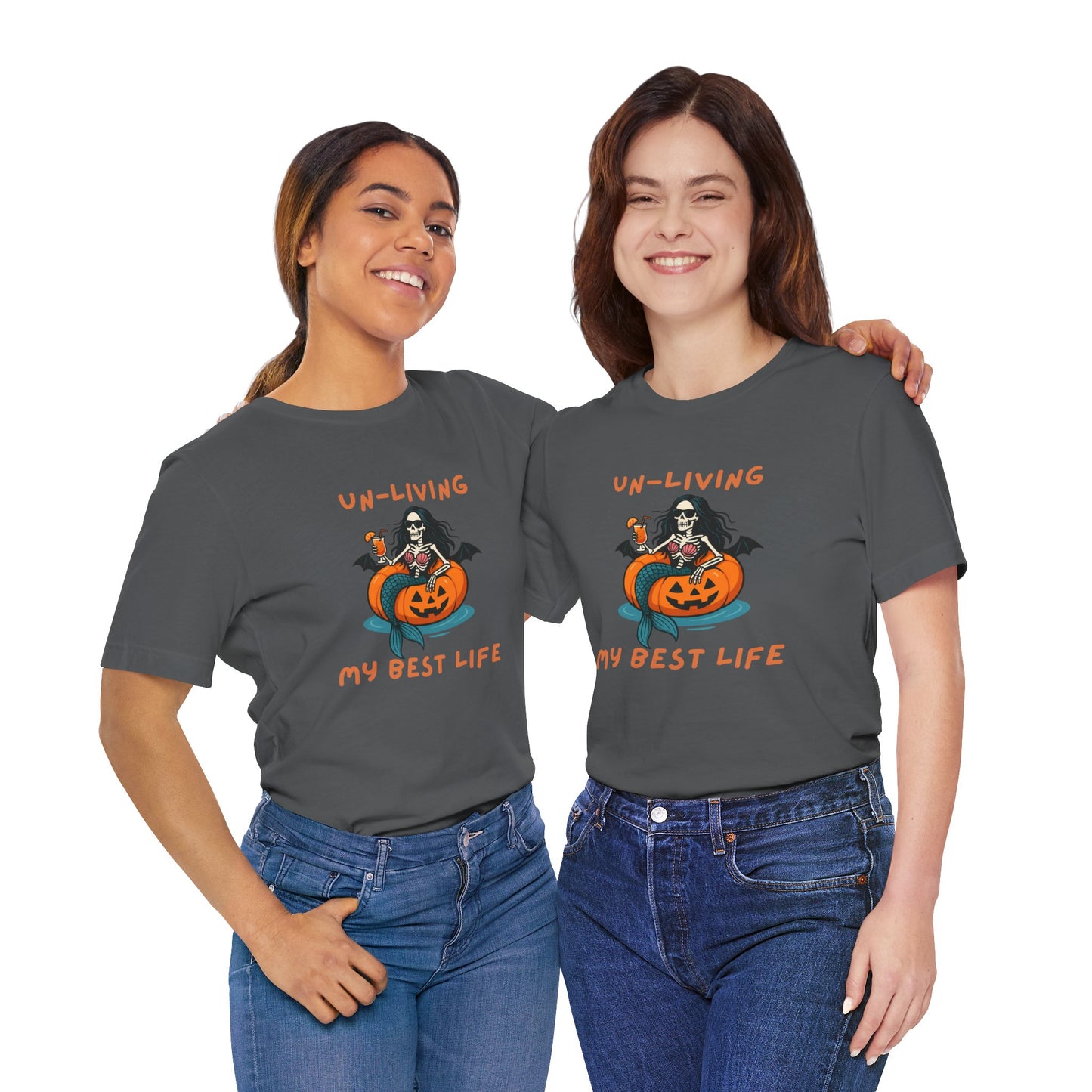 Un-Living My Best Life Skeleton Mermaid Sassy Tee