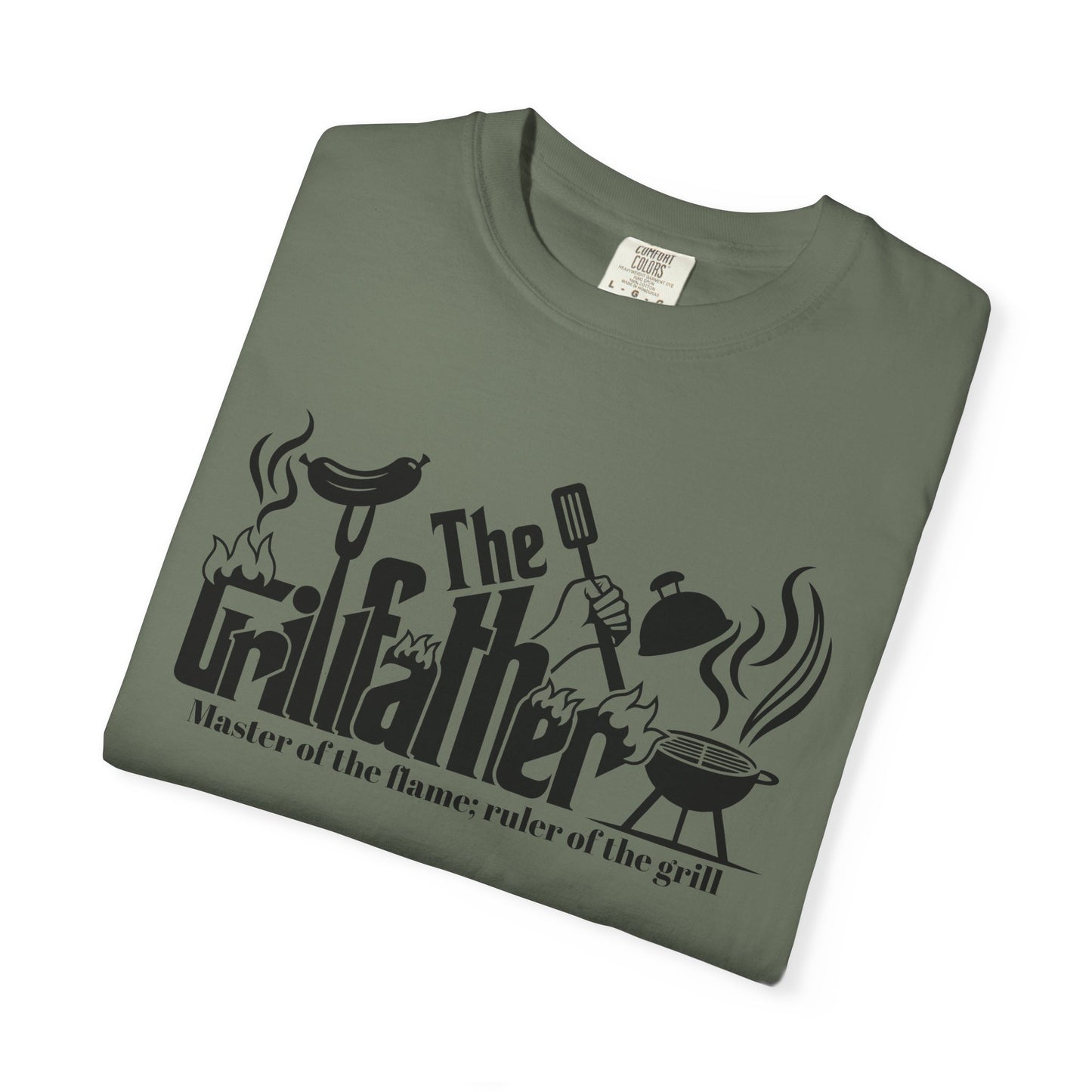 Grillfather, Master of the Flame, Ruler of the Grill BBQ Tee Dad T-shirt