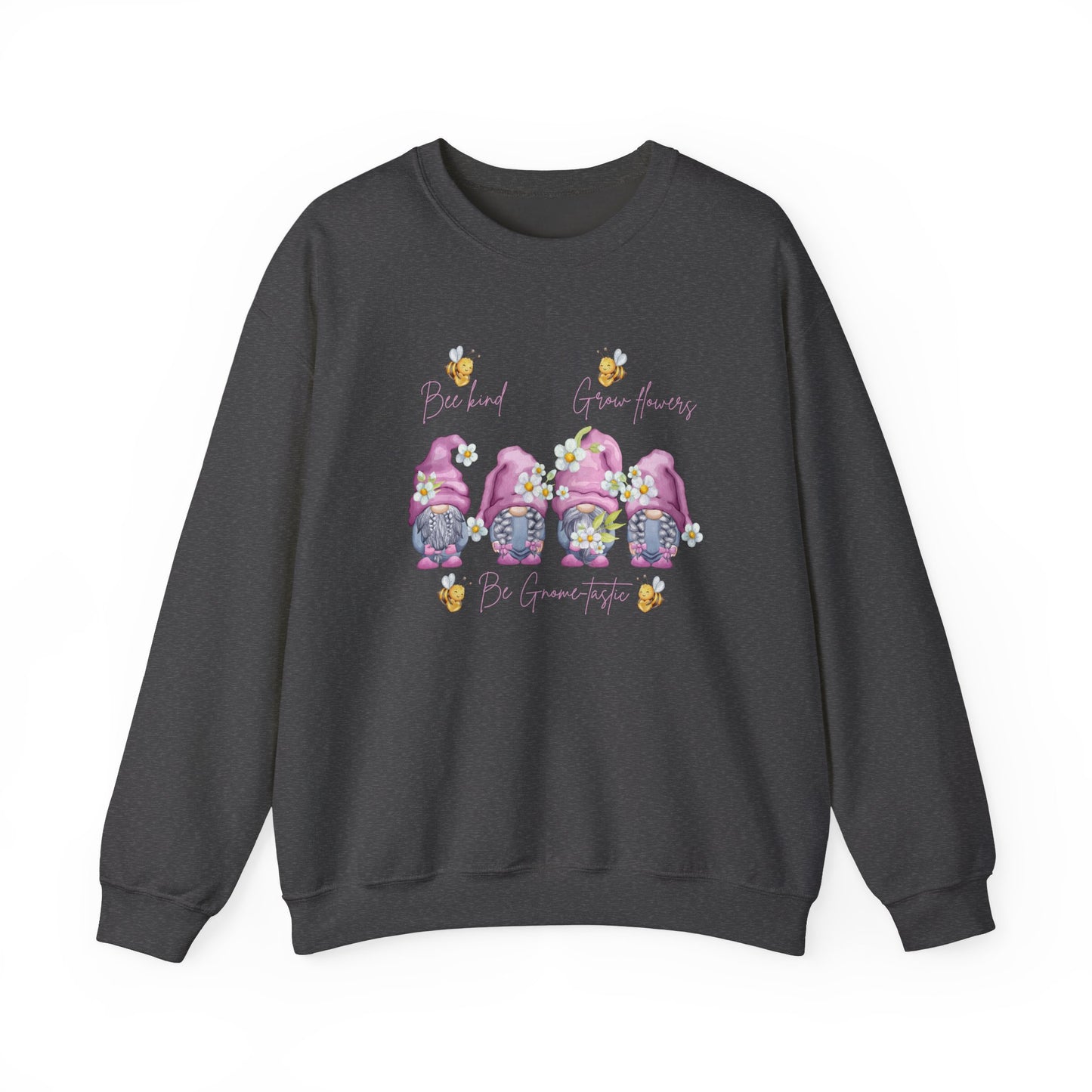 "Bee Kind, Grow Flowers, Be Gnome-tastic" Cute Garden Gnomes Sweater