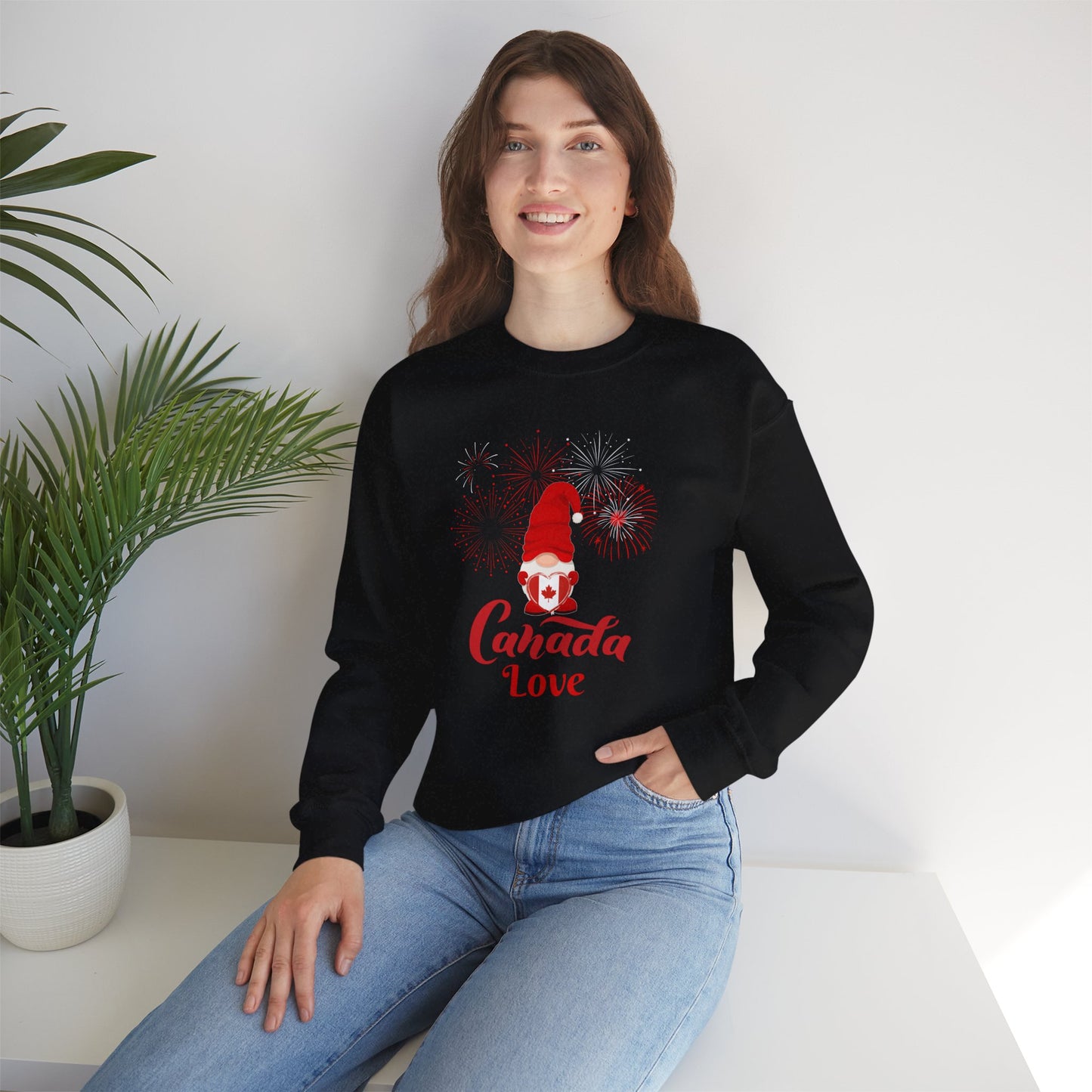 Canada Day Gnome Crew neck Sweatshirt