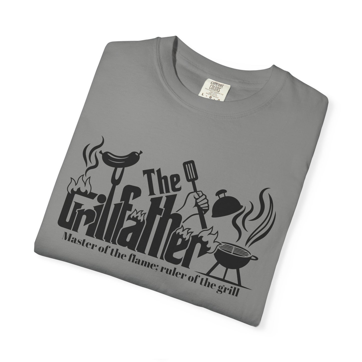 Grillfather, Master of the Flame, Ruler of the Grill BBQ Tee Dad T-shirt
