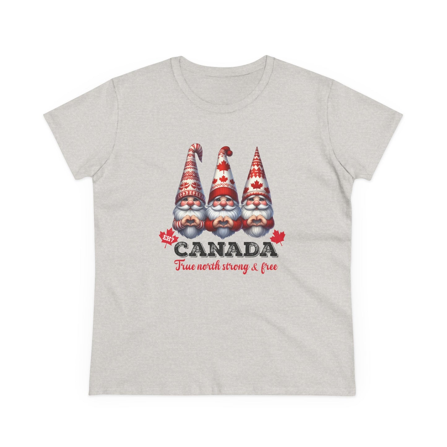 Gnome Sweet Gnome Canada Edition Cute Women's Semi Fit Tee