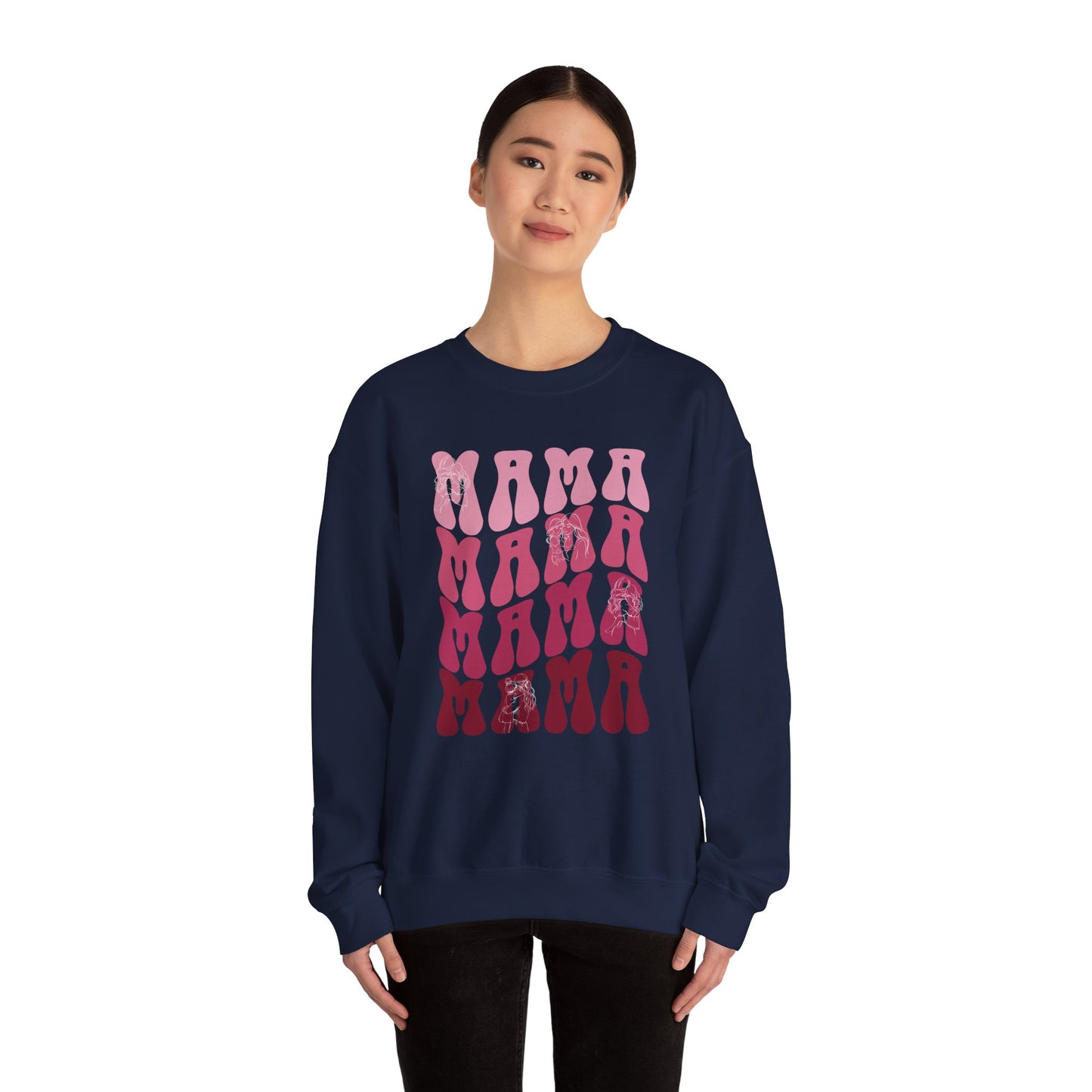 Mama Love ,Mom and Daughter Silhouette Sweatshirt