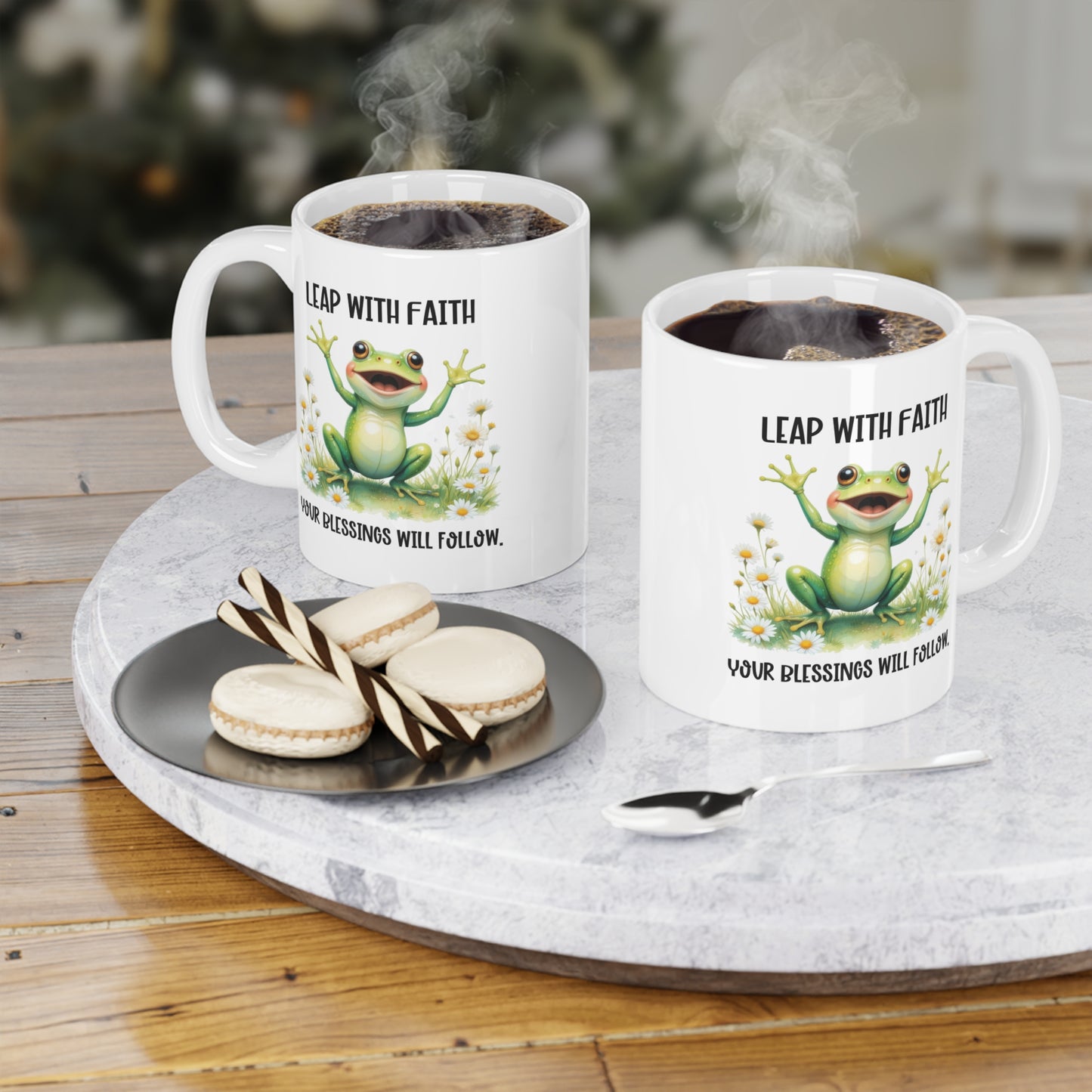 Leap With Faith your blessings will follow Ceramic Mug