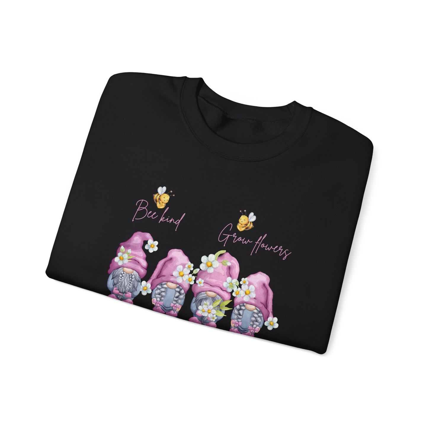 "Bee Kind, Grow Flowers, Be Gnome-tastic" Cute Garden Gnomes Sweater