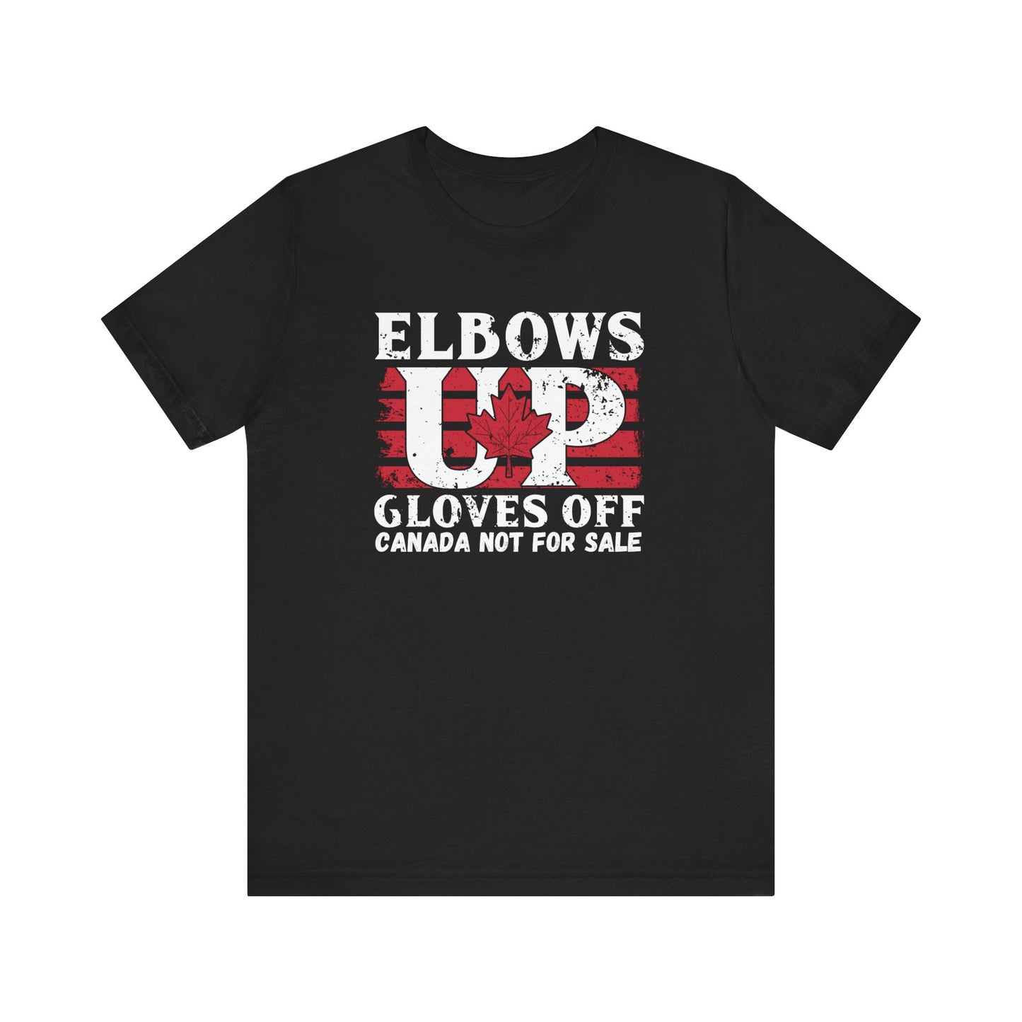 Canadian Elbows up gloves off Unisex tee