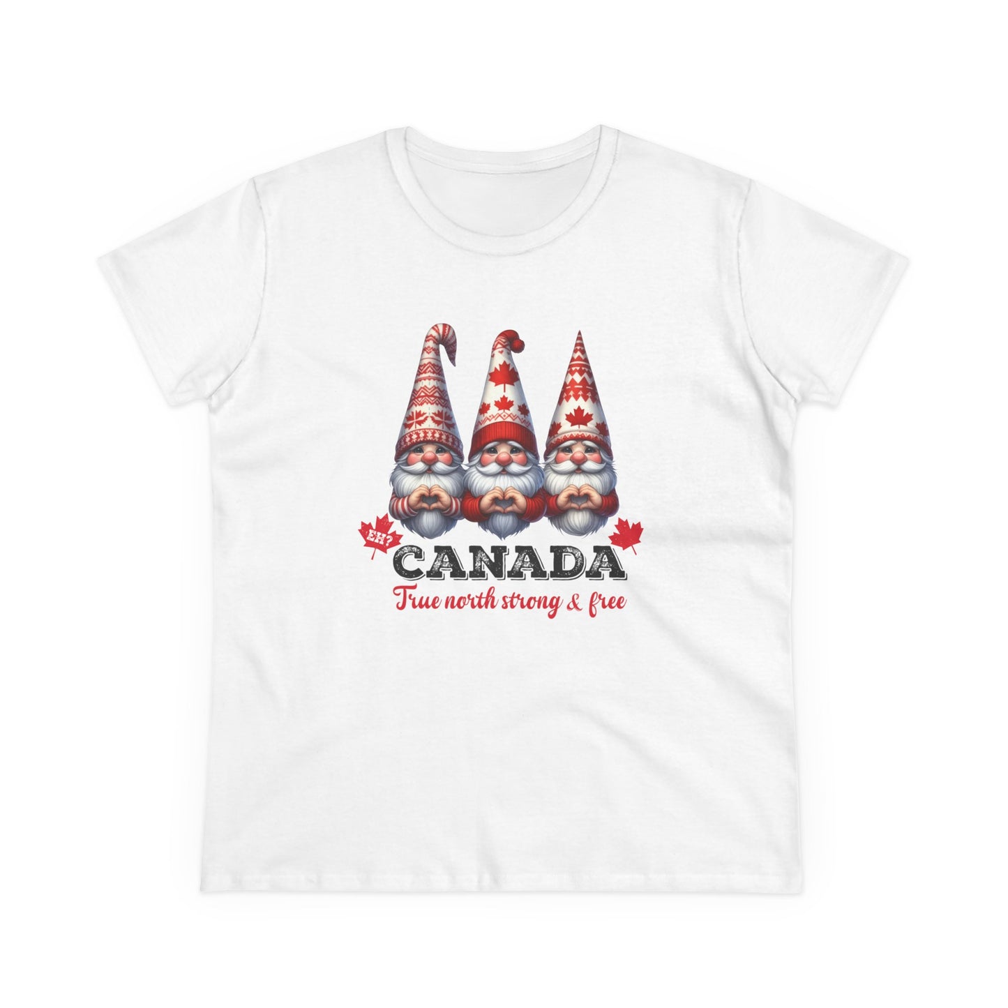 Gnome Sweet Gnome Canada Edition Cute Women's Semi Fit Tee
