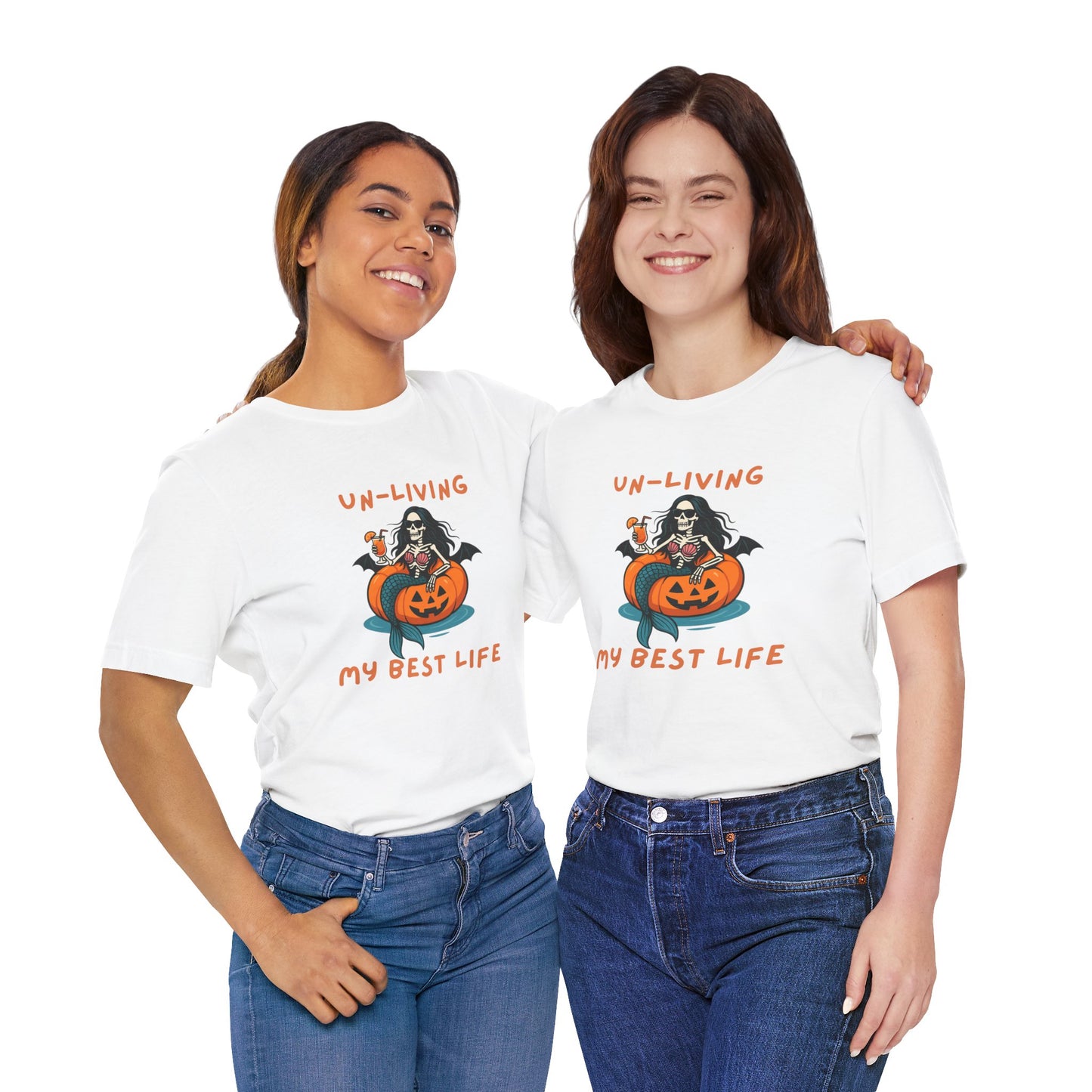Un-Living My Best Life Skeleton Mermaid Sassy Tee
