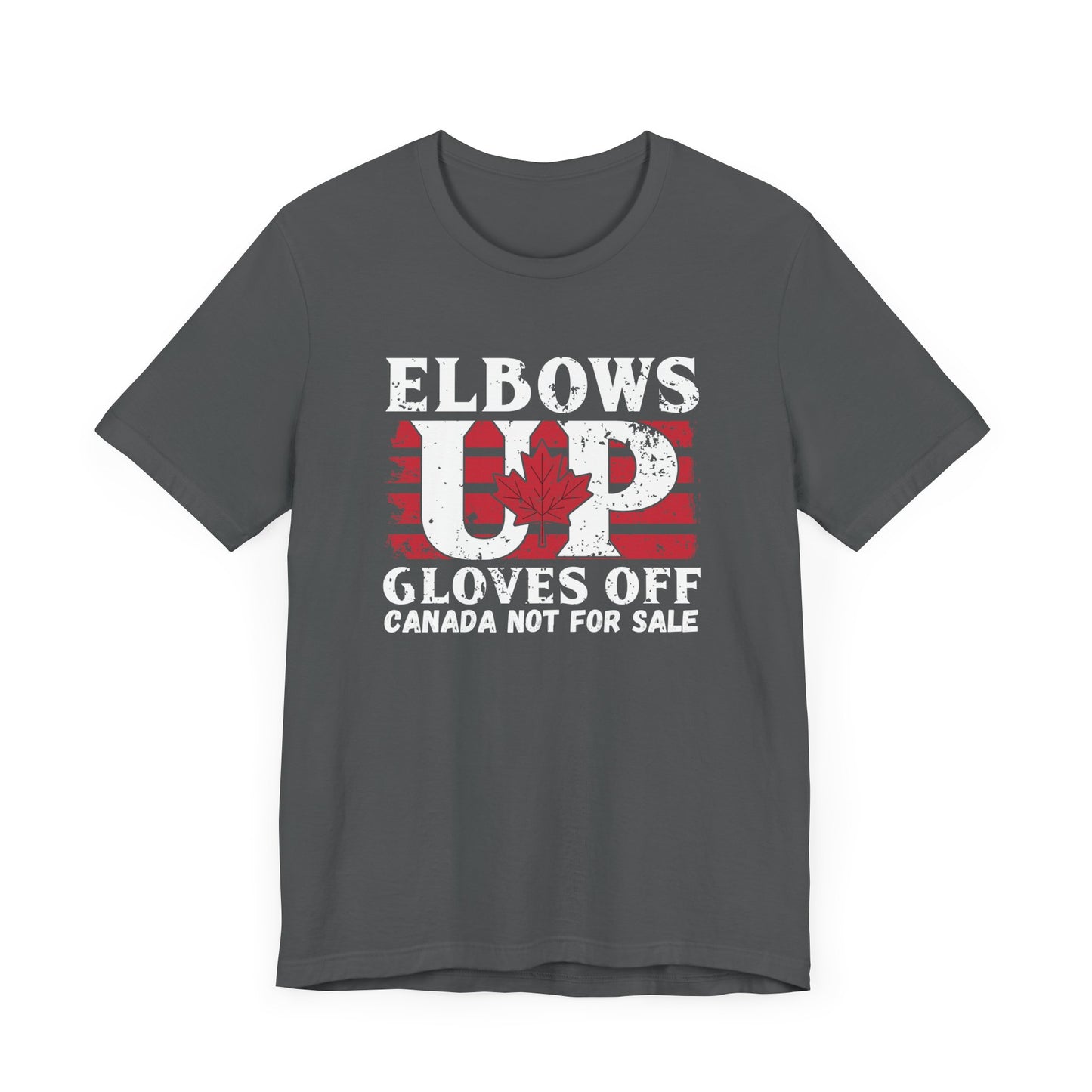 Canadian Elbows up gloves off Unisex tee