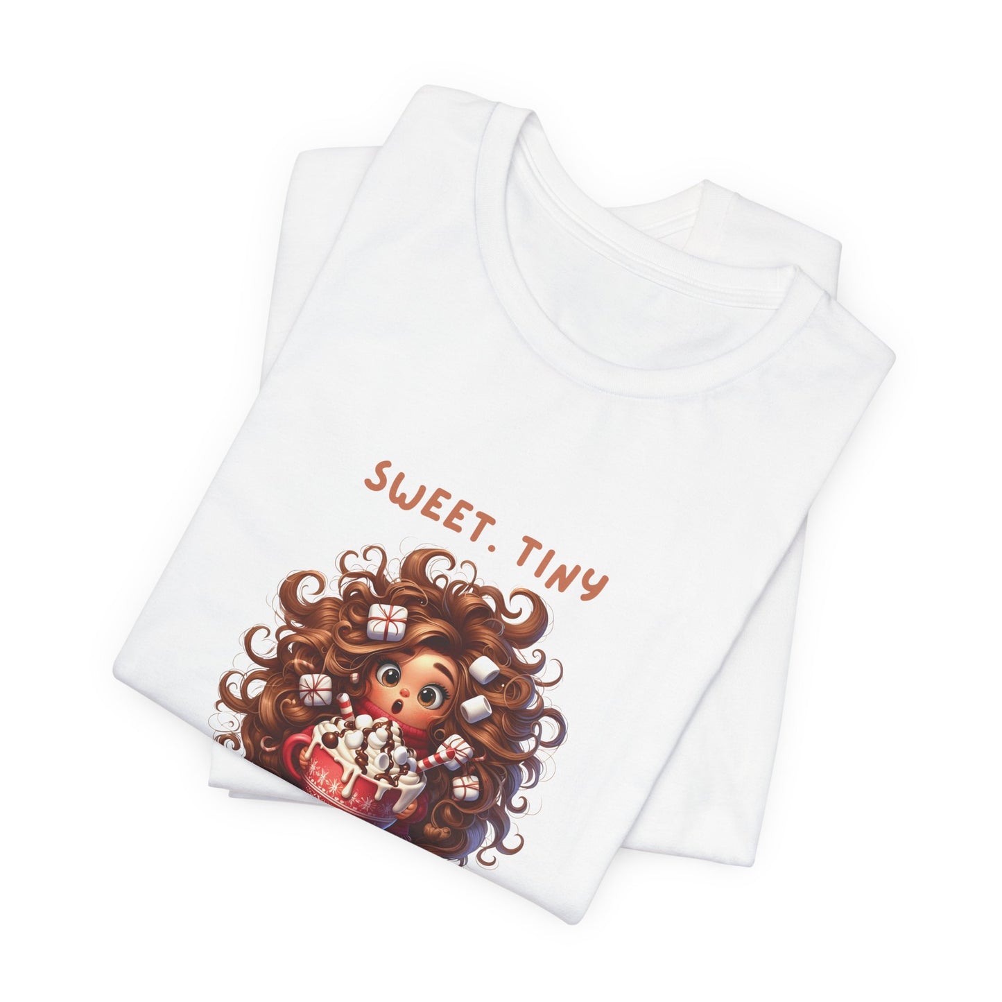 Sweet Tiny Over-Caffeinated Tee, Funny T-Shirt, Gift for Coffee Lovers, Cute Humor Top, Unisex Short Sleeve Shirt