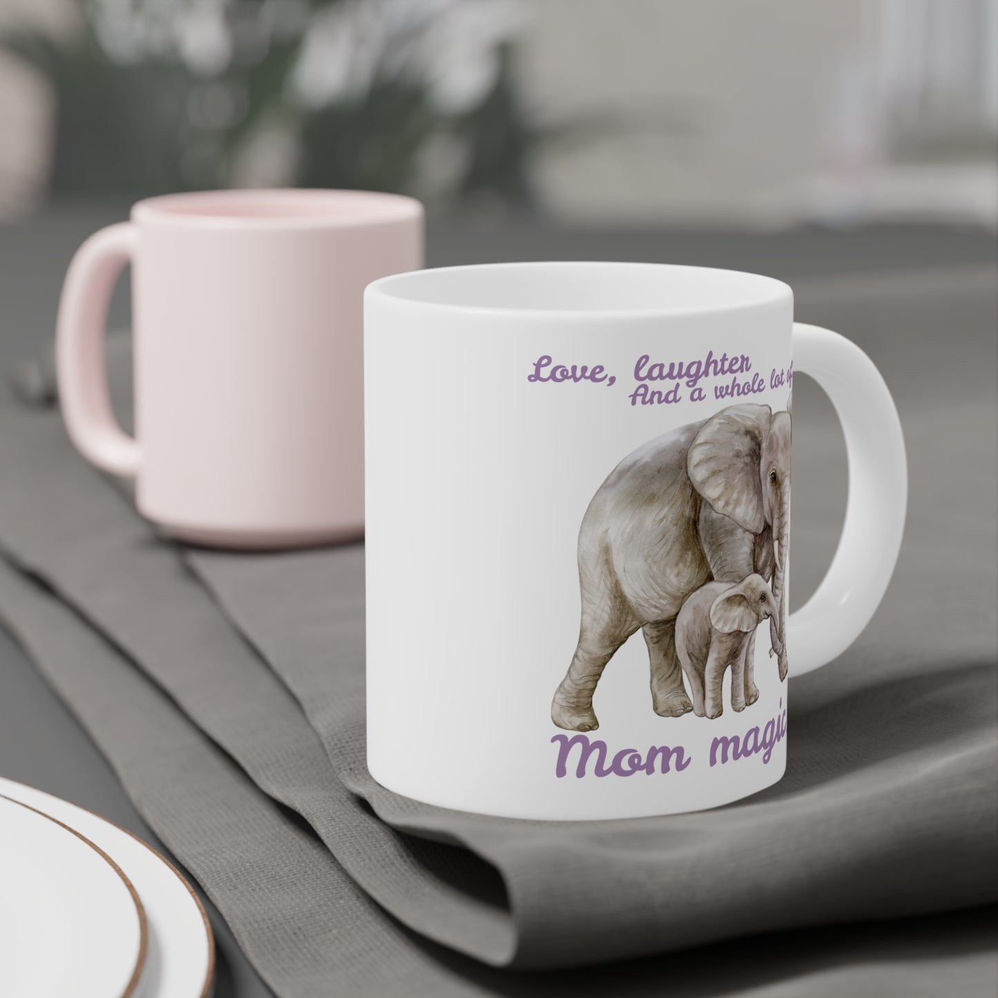 Elephant Love Mug - Mom Magic Ceramic Mug