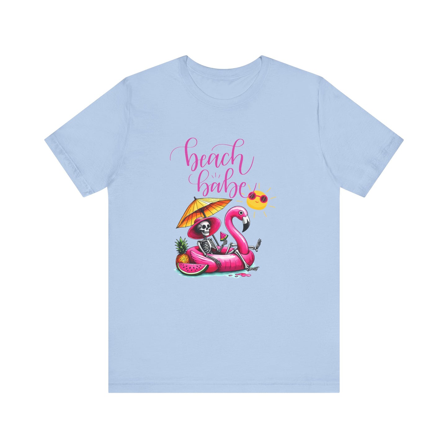 Beach Babe Skeleton Soakin Up Sunshine tee