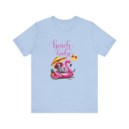 Beach Babe Skeleton Soakin Up Sunshine tee