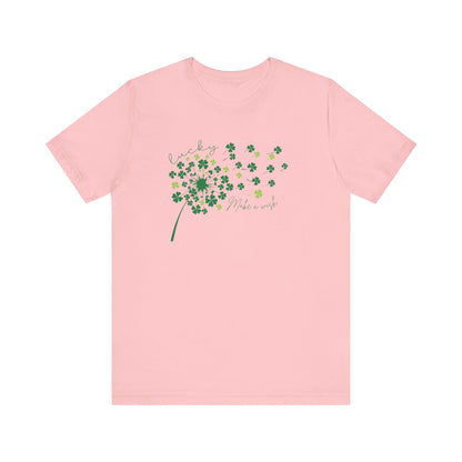 Make a wish Lucky Clover Relaxed fit Tee