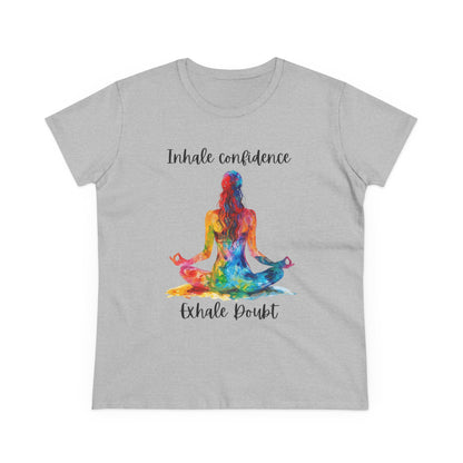 Yoga Love "Inhale Confidence Exhale Doubt" Woman's Semi fit tee