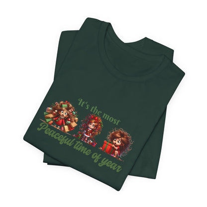 ITs the most peaceful time of year, Festive Christmas Tee, Holiday T-Shirt, Unisex Short Sleeve Shirt, Casual Holiday Apparel, Gift for Christmas Lovers, It's the Most [...]