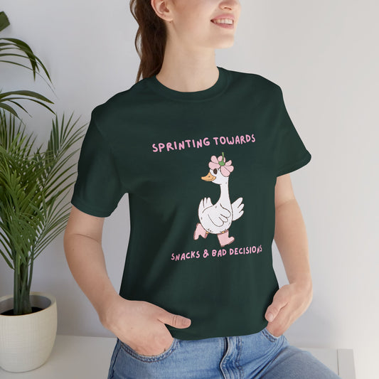 Sprinting towards snacks and bad decisions Playful Goose Tee
