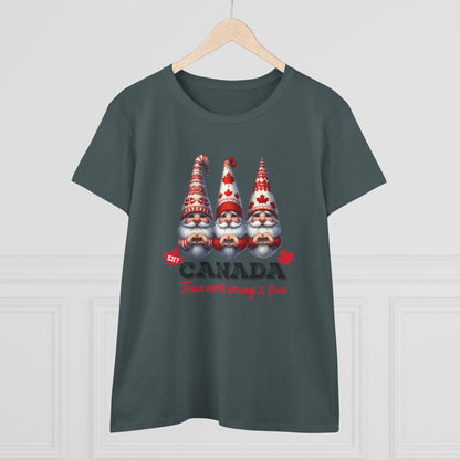 Gnome Sweet Gnome Canada Edition Cute Women's Semi Fit Tee