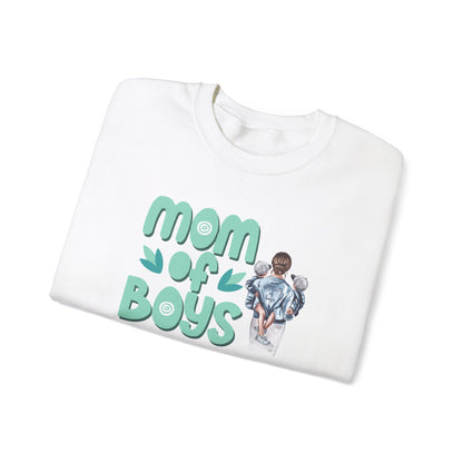 Mom of Boys: "Double the Love, Double the Trouble" Crewneck Sweatshirt - Cute Gift for Moms, Mother's Day gift , Birthday Gift Ideas