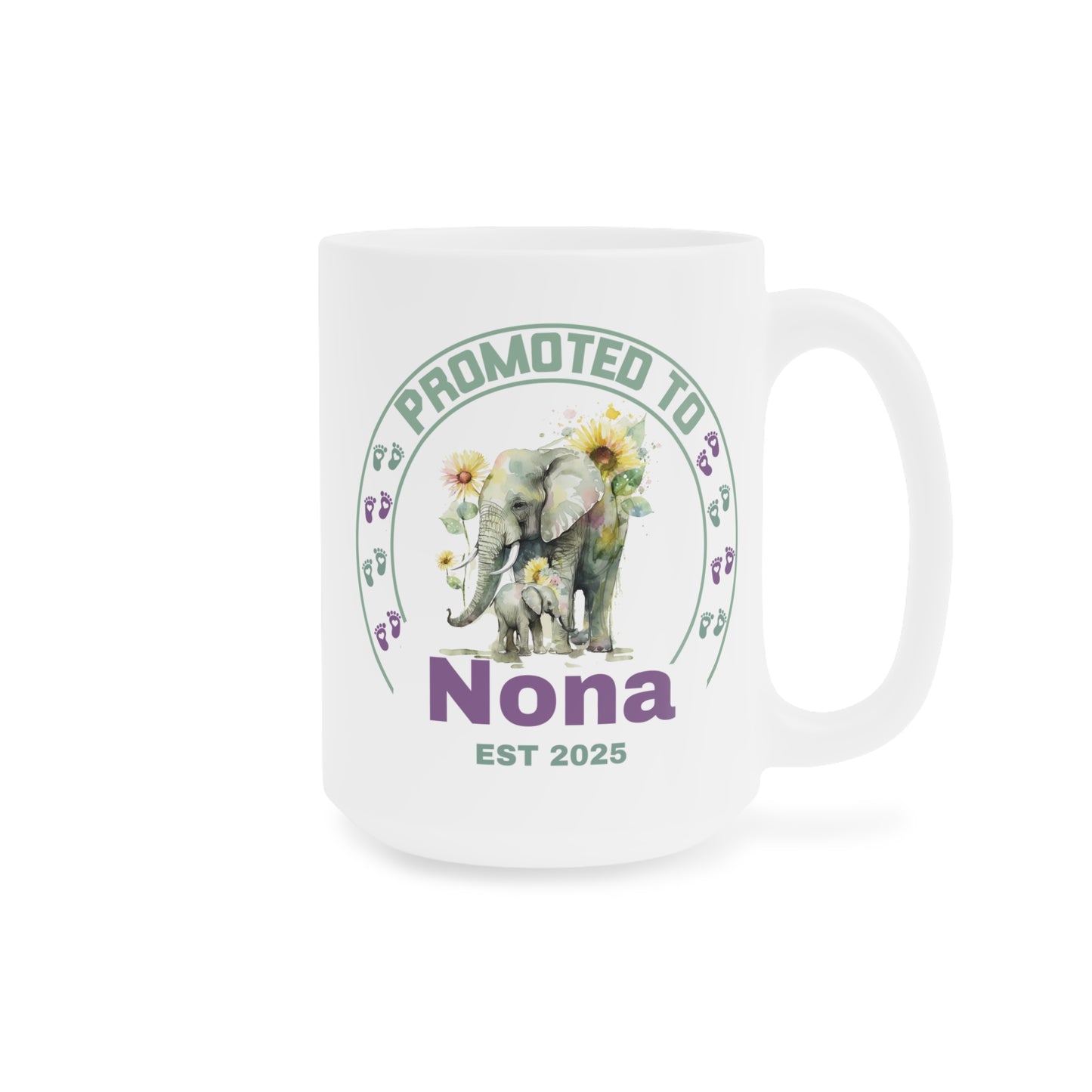 Elephant Promoted to Nona, Grandma Mug