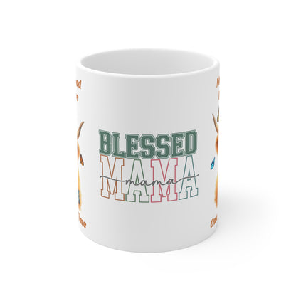 Moo-therhood, herding love,  One MOO at a time, Blessed Mama Ceramic Mug