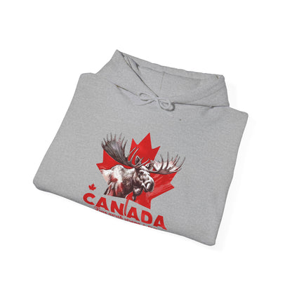 Canadian Moose: True North, Strong and Free Hoodie