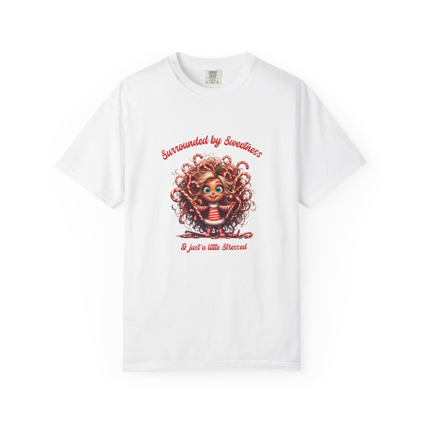 Sweet but Stressed Tee – Candy Cane Chaos in Style!