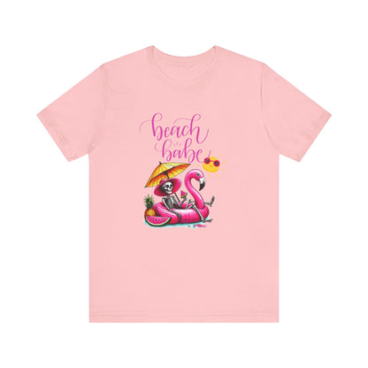 Beach Babe Skeleton Soakin Up Sunshine tee