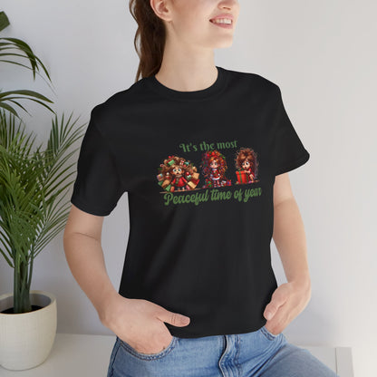 ITs the most peaceful time of year, Festive Christmas Tee, Holiday T-Shirt, Unisex Short Sleeve Shirt, Casual Holiday Apparel, Gift for Christmas Lovers, It's the Most [...]