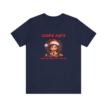 Cookie Math, One for Santa, Five for Me Funny Women’s Christmas T-Shirt