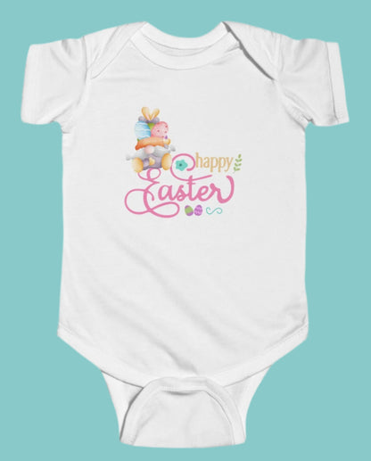 "Happy Easter" Gnome Baby Onesie