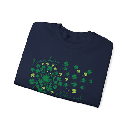 "Make a wish", Lucky Clover Sweatshirt