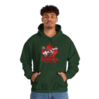 Canadian Moose: True North, Strong and Free Hoodie