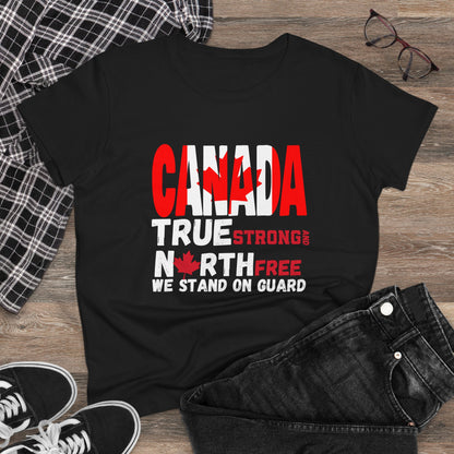 Canada Strong Womens semi fitted Cotton Tee